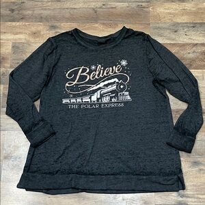 Black Polar Express Believe Long Sleeve Shirt
